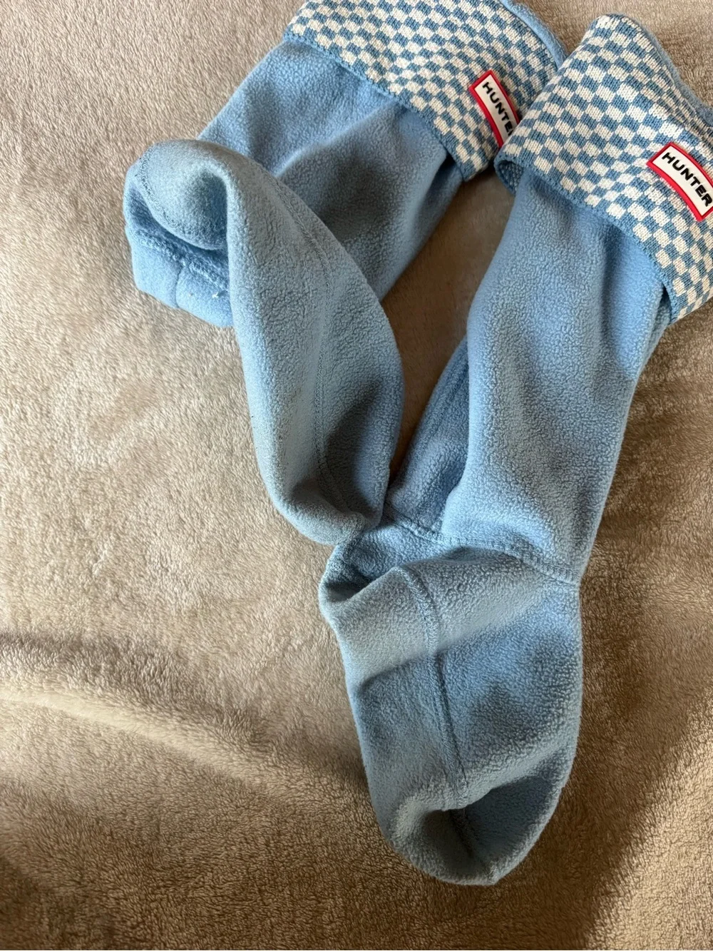 Blue Checkered Hunter Boot Inserts
